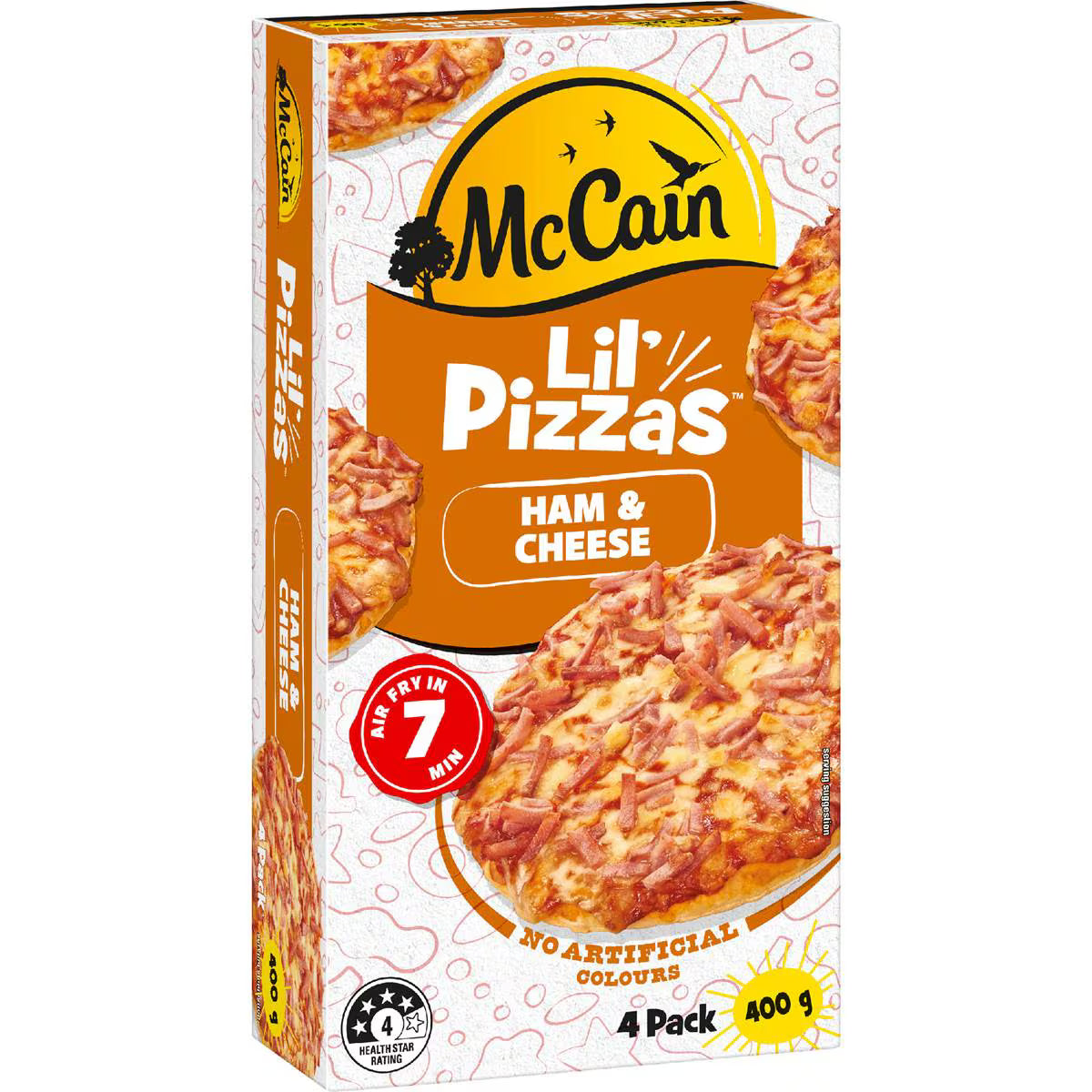 Lil Pizzas Snacks Ham & Cheese | 4 Pack | Mccain | YG-112249-MC-980303