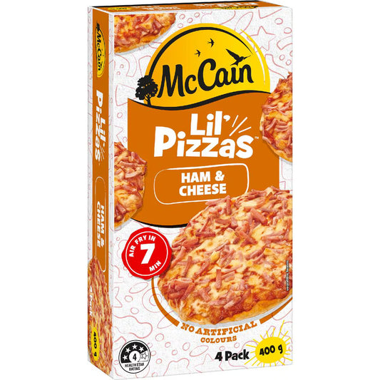 Lil Pizzas Snacks Ham & Cheese | 4 Pack | Mccain | YG-112249-MC-980303