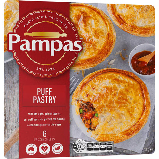 Puff Pastry 6 Sheets | 1kg | Pampas | YG-005405-MC-980104