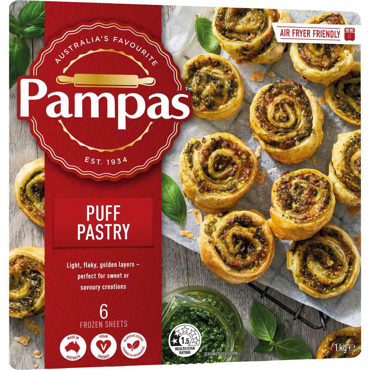 Puff Pastry 6 Sheets | 1kg | Pampas | YG-005405-MC-149073