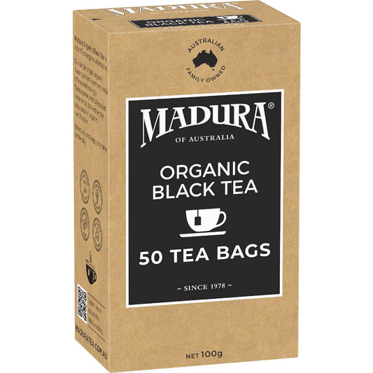 Organic Black Tea Bags | 50 Pack | Madura | YG-009025-WW-135706