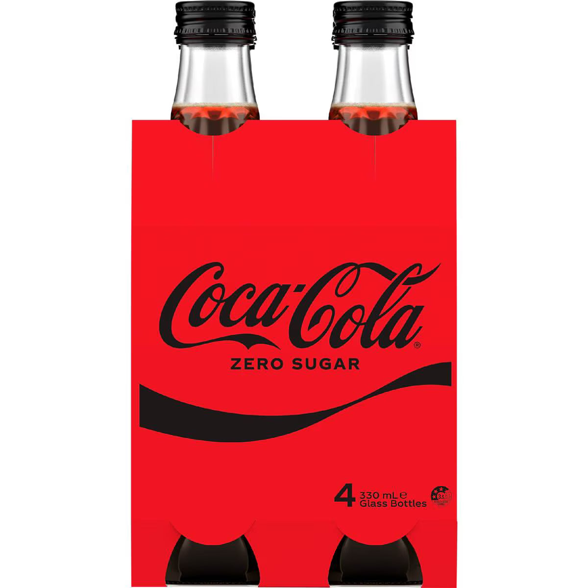 Zero Sugar Glass Bottle | 330ml x 4 Pack | Coca-Cola | YG-112481-MC-975693