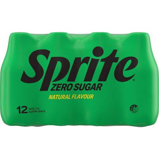 Zero Sugar Lemonade Soft Drink Mini Bottles | 300ml x 12 Pack | Sprite | YG-111540-MC-975705