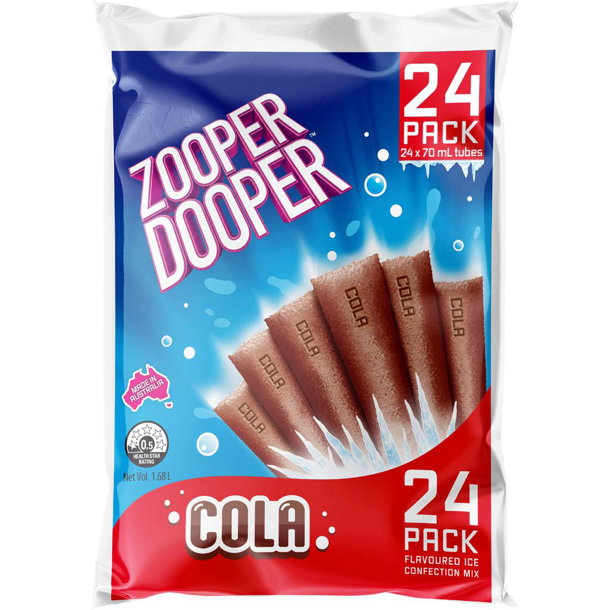 Cola Ice Blocks Mix | 70ml x 24 Pack | Zooper Dooper | YG-111523-MC-975659