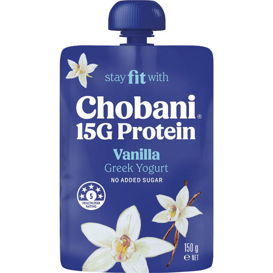 15g Protein Greek Yogurt Vanilla Pouch | 150g | Chobani | YG-113174-MC-981130