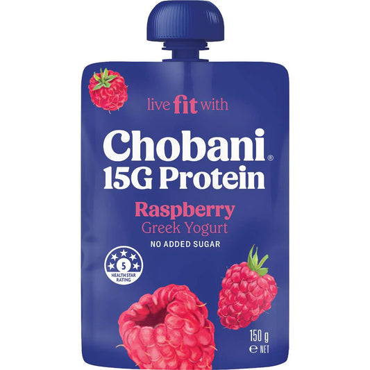 15g Protein Greek Yogurt Raspberry Pouch | 150g | Chobani | YG-113172-MC-981127