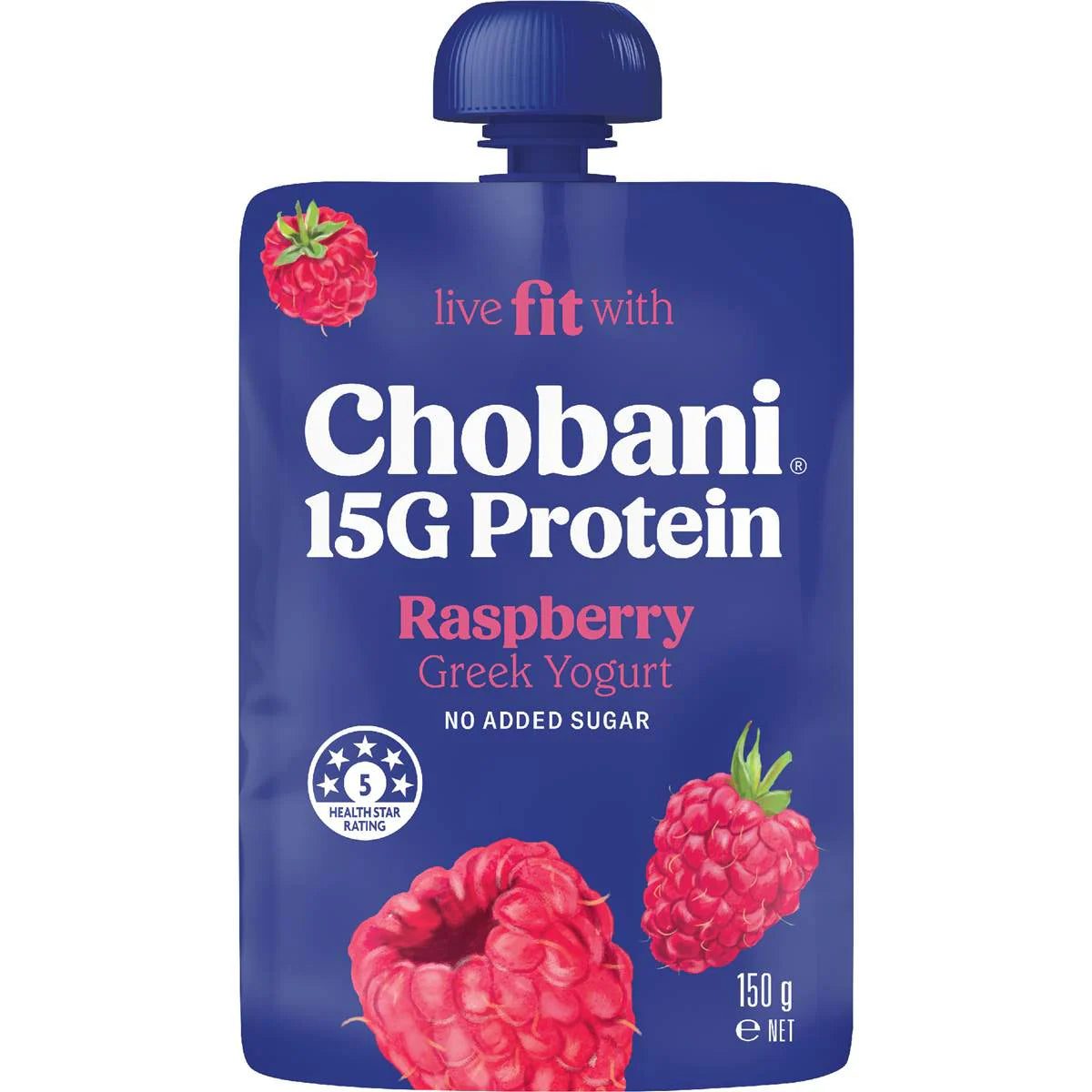 15g Protein Greek Yogurt Raspberry Pouch | 150g | Chobani | YG-113172-MC-981127