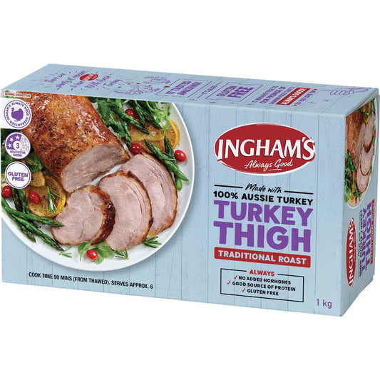 Frozen Turkey Thigh Traditional Roast | 1kg | Ingham's | YG-113077-MC-148812