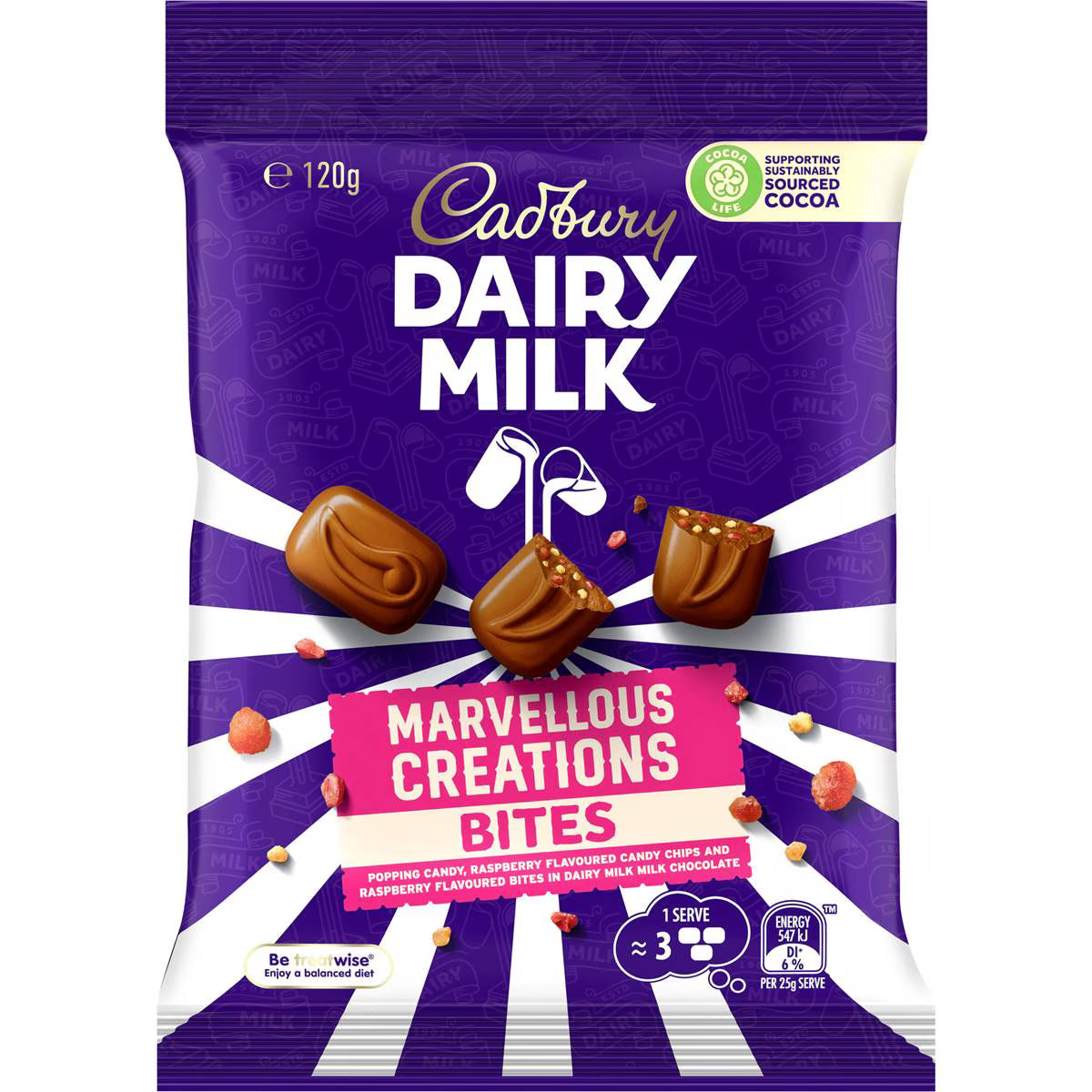 Dairy Milk Chocolate Marvellous Creations Bites Bag | 120g | Cadbury | YG-111797-MC-977574