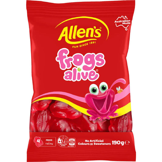 Frogs Alive Lollies Bag | 190g | Allen's | YG-111656-MC-976981