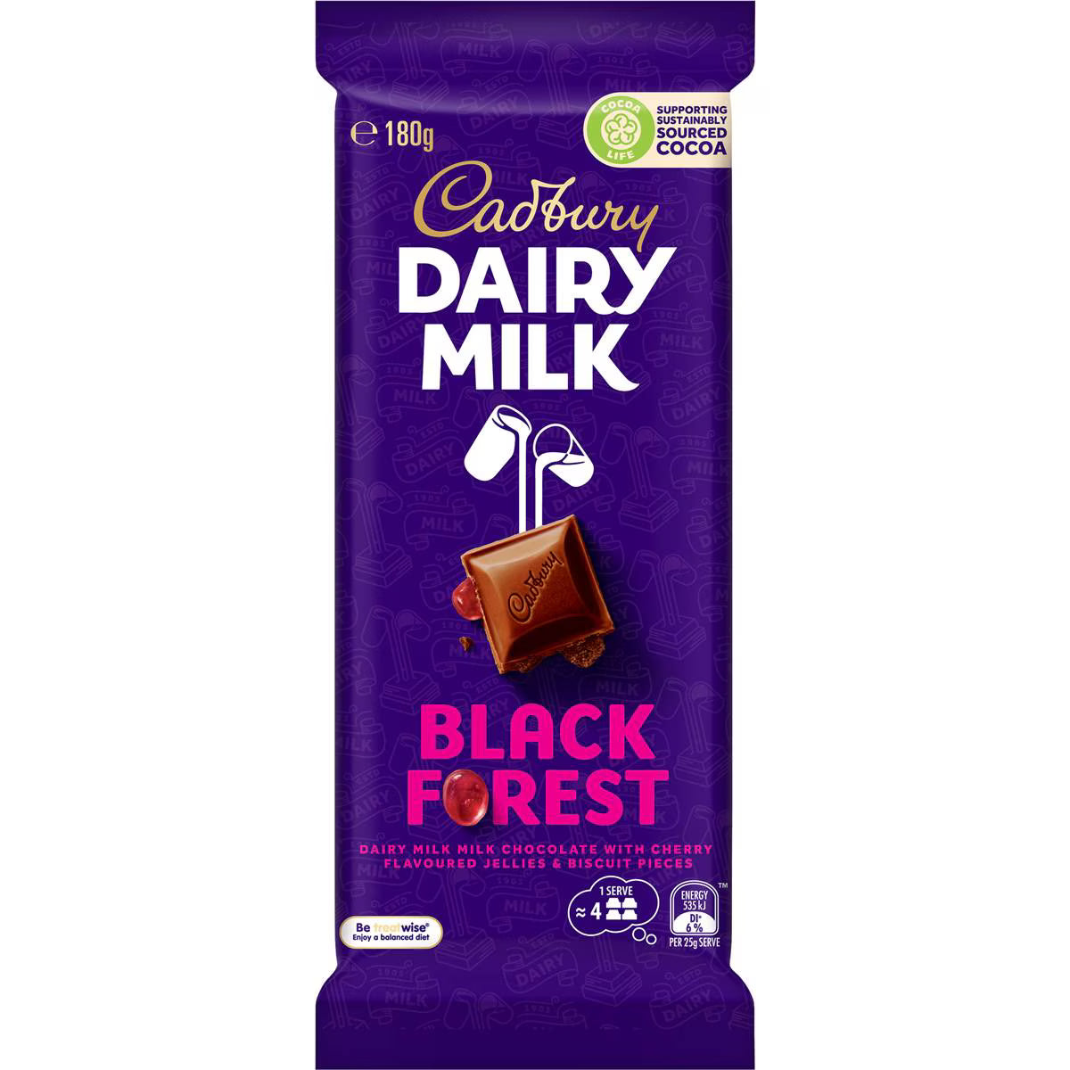 Dairy Milk Black Forest Chocolate Block | 180g | Cadbury | YG-112658-MC-977532