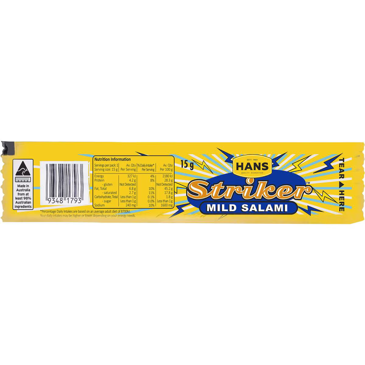 Striker Mild Salami Sticks | 15g | Hans | YG-113115-MC-980815