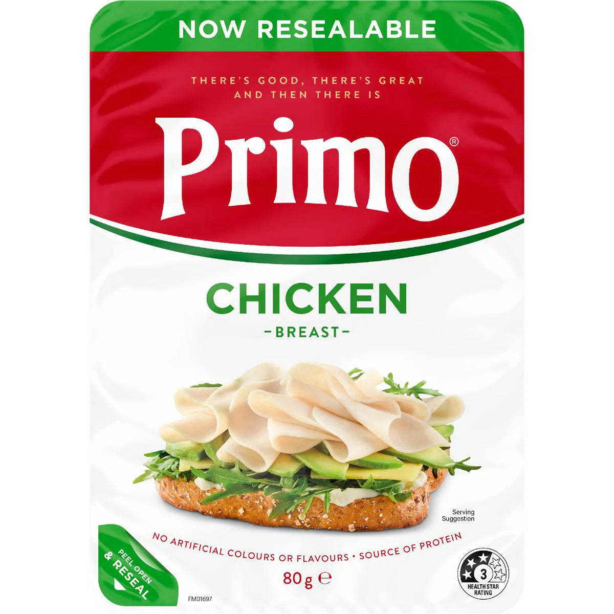 Chicken Breast Sliced Thinly Sliced | 80g | Primo | YG-112331-MC-980828