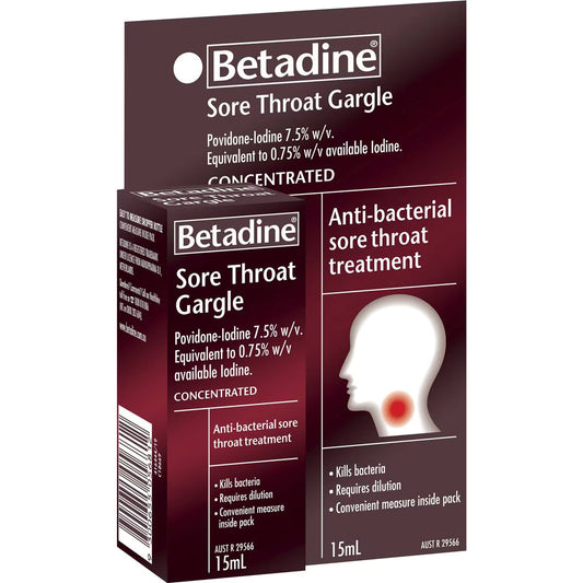 Sore Throat Gargle Concentrated | 15ml | Betadine | YG-112791-MC-978004
