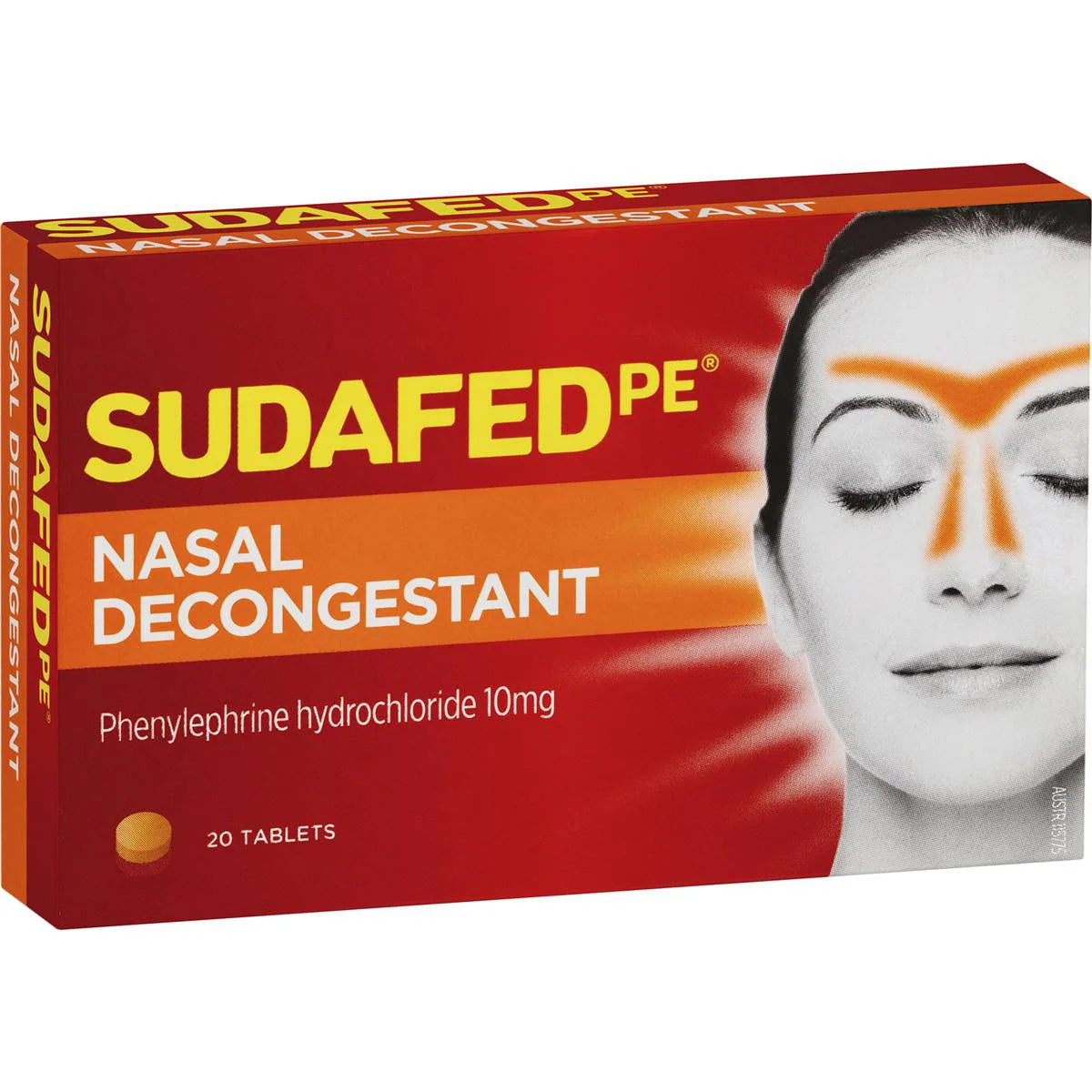 Pe Nasal Decongestant Tablets | 20 Pack | Sudafed | YG-008084-WW-158252