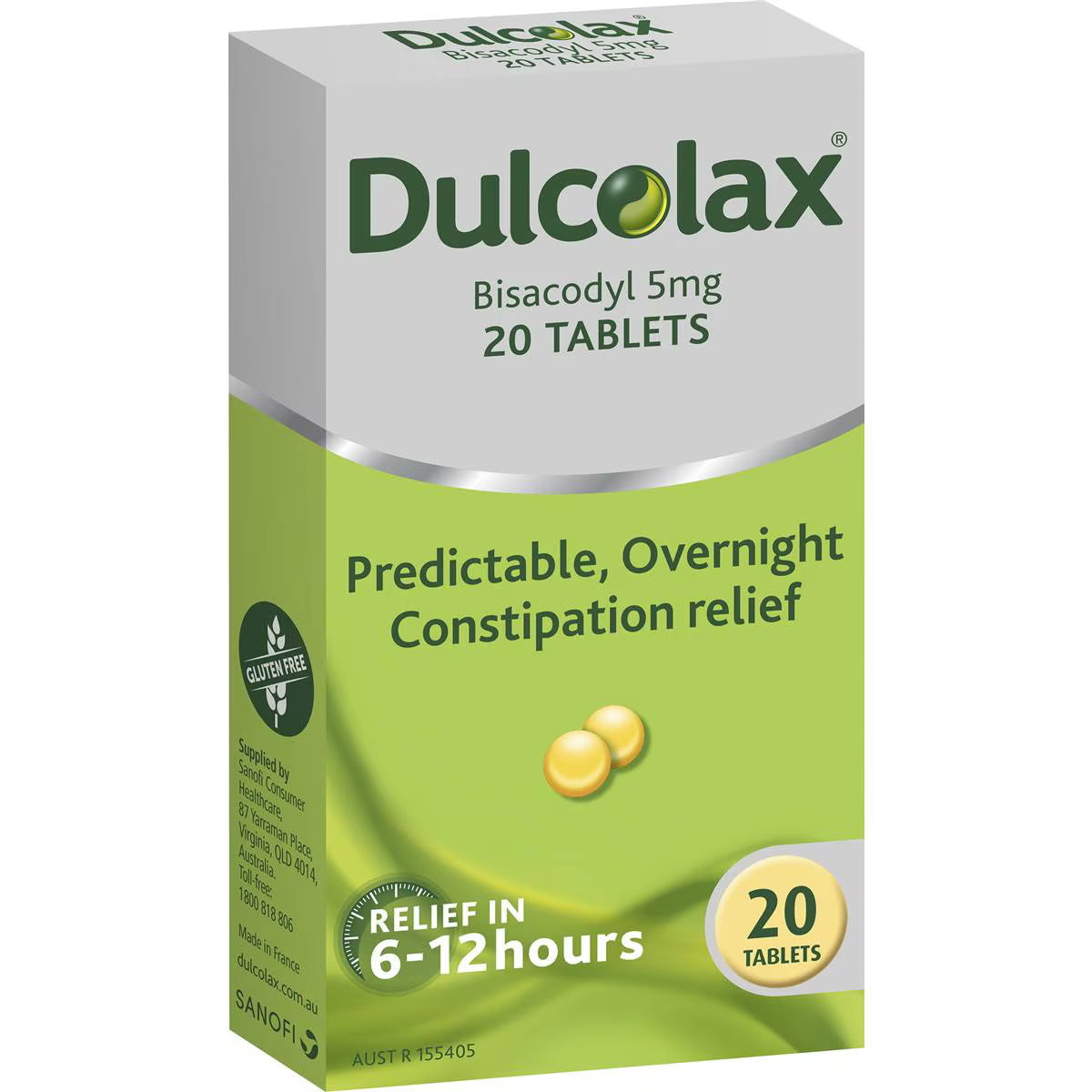 Constipation Relief Laxative 5mg | 20 Pack | Dulcolax | YG-112782-MC-977973
