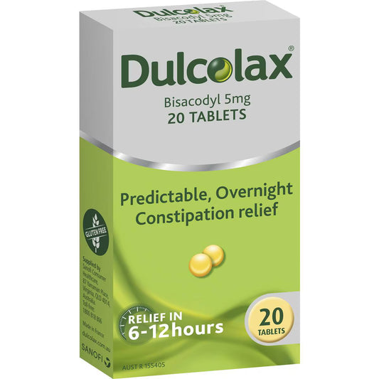 Constipation Relief Laxative 5mg | 20 Pack | Dulcolax | YG-112782-MC-977973