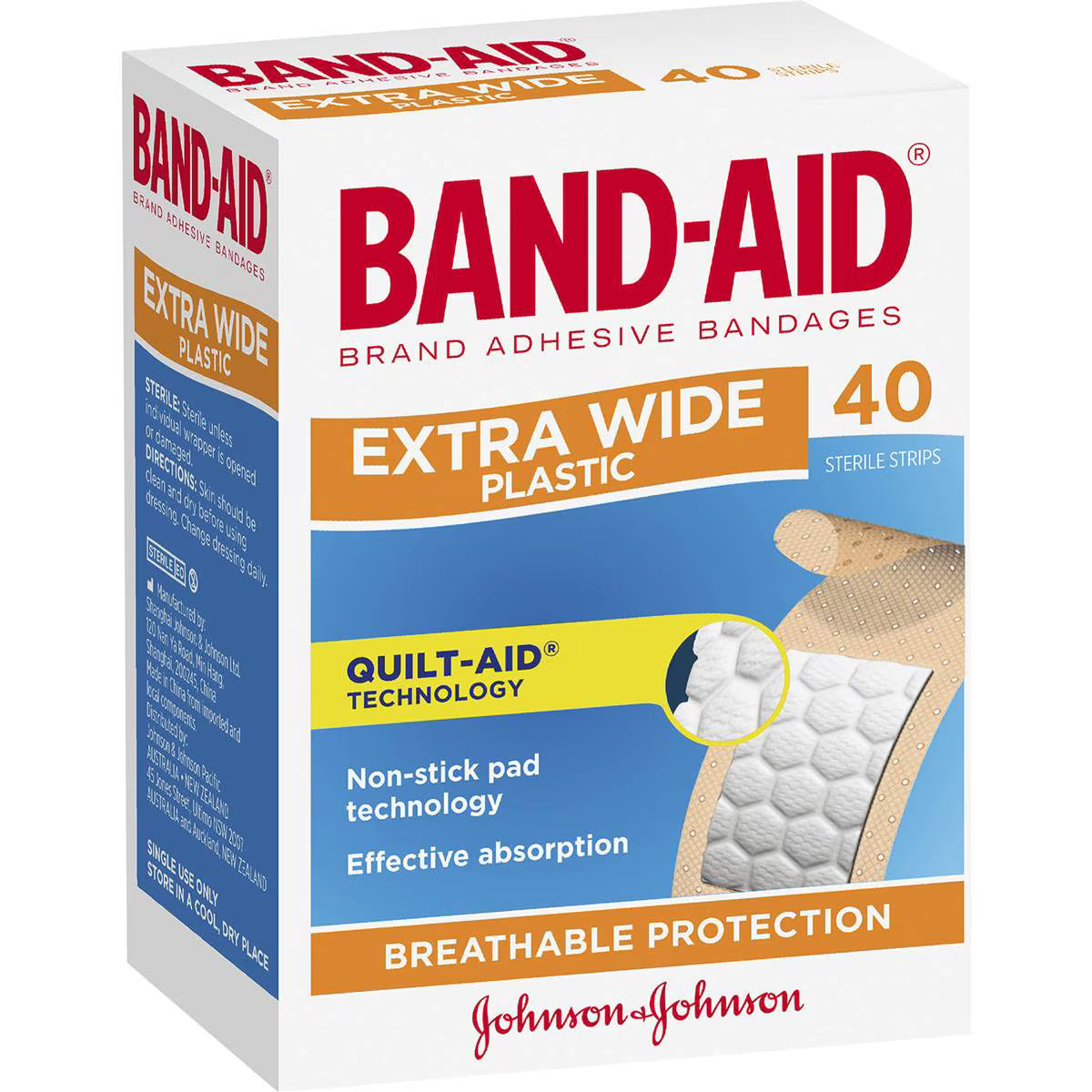 Extra Wide Plastic Strips | 40 Pack | Band-Aid | YG-111914-MC-977937