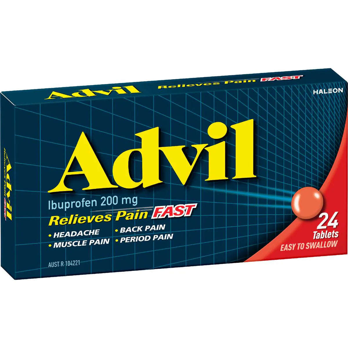 Tablets 200mg Ibuprofen Pain & Fever Relief | 24 Pack | Advil | YG-112796-MC-978021