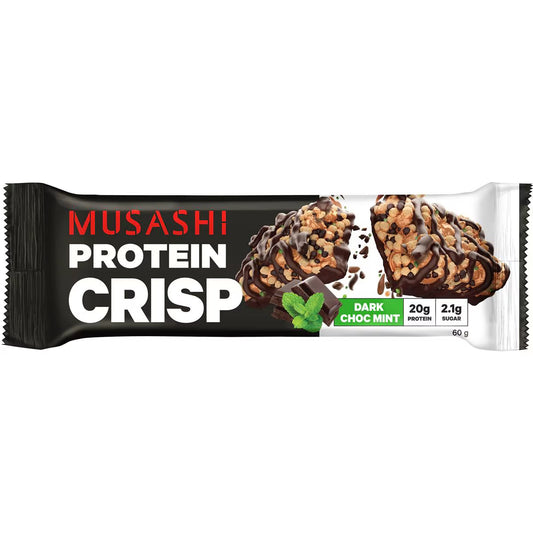 Crisp Protein Bar Dark Chocolate Mint | 60g | Musashi | YG-111702-MC-977303