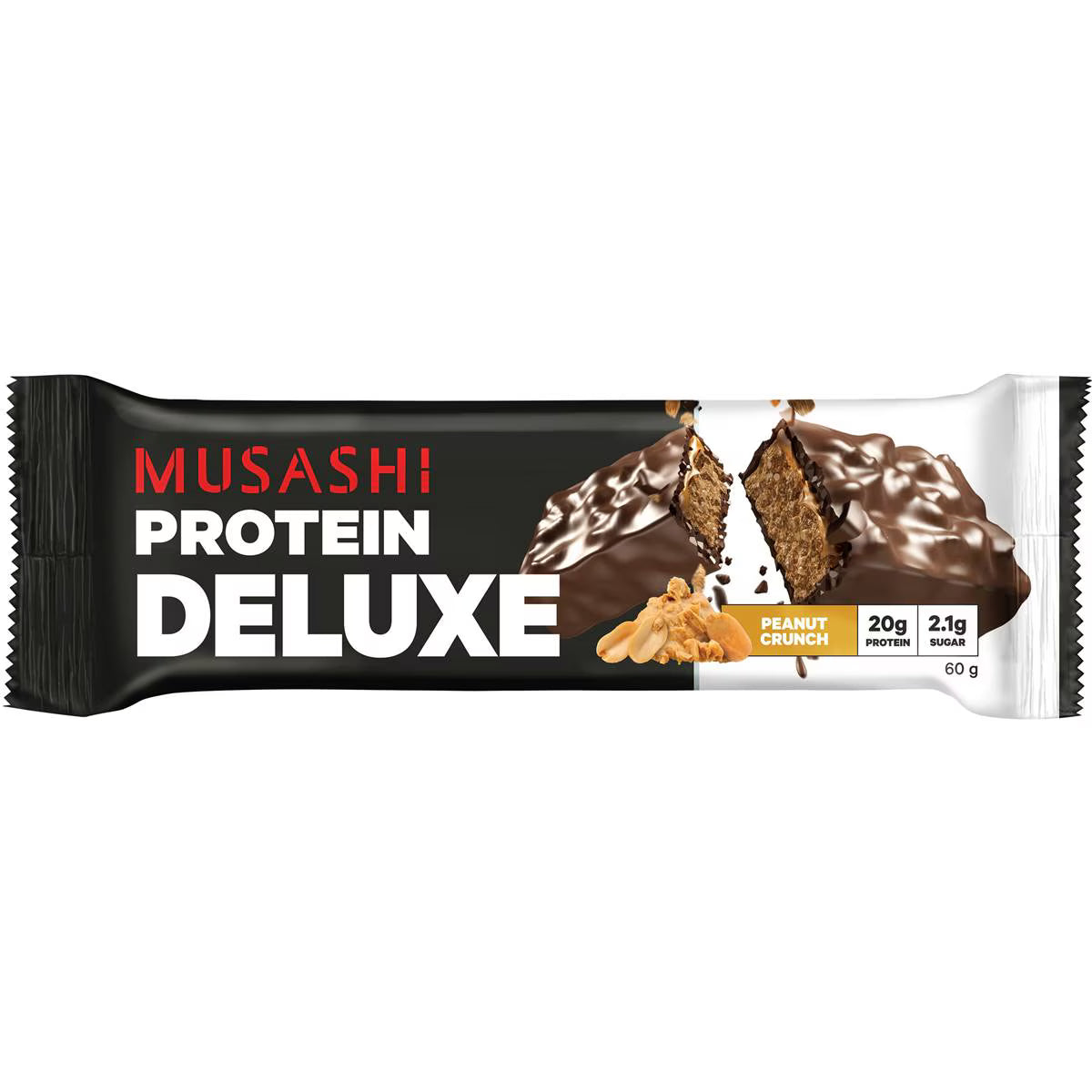 Deluxe Protein Bar Peanut Crunch Low Sugar | 60g | Musashi | YG-112609-MC-977308