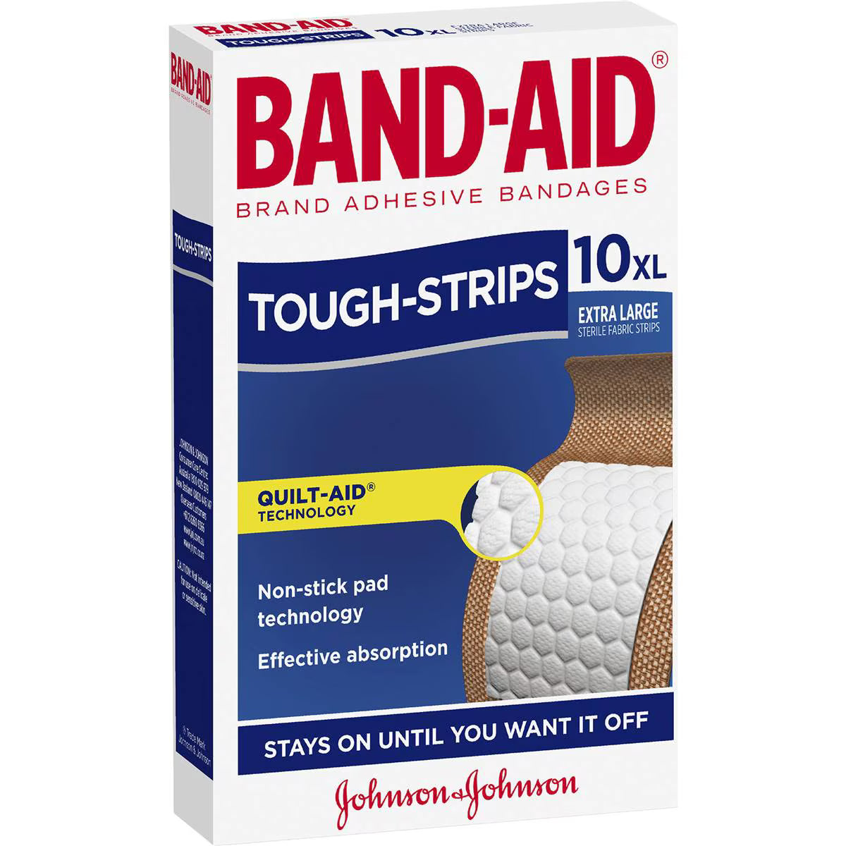 Tough Strips Extra Large Fabric Bandages | 10 Pack | Band-Aid | YG-112773-MC-977933