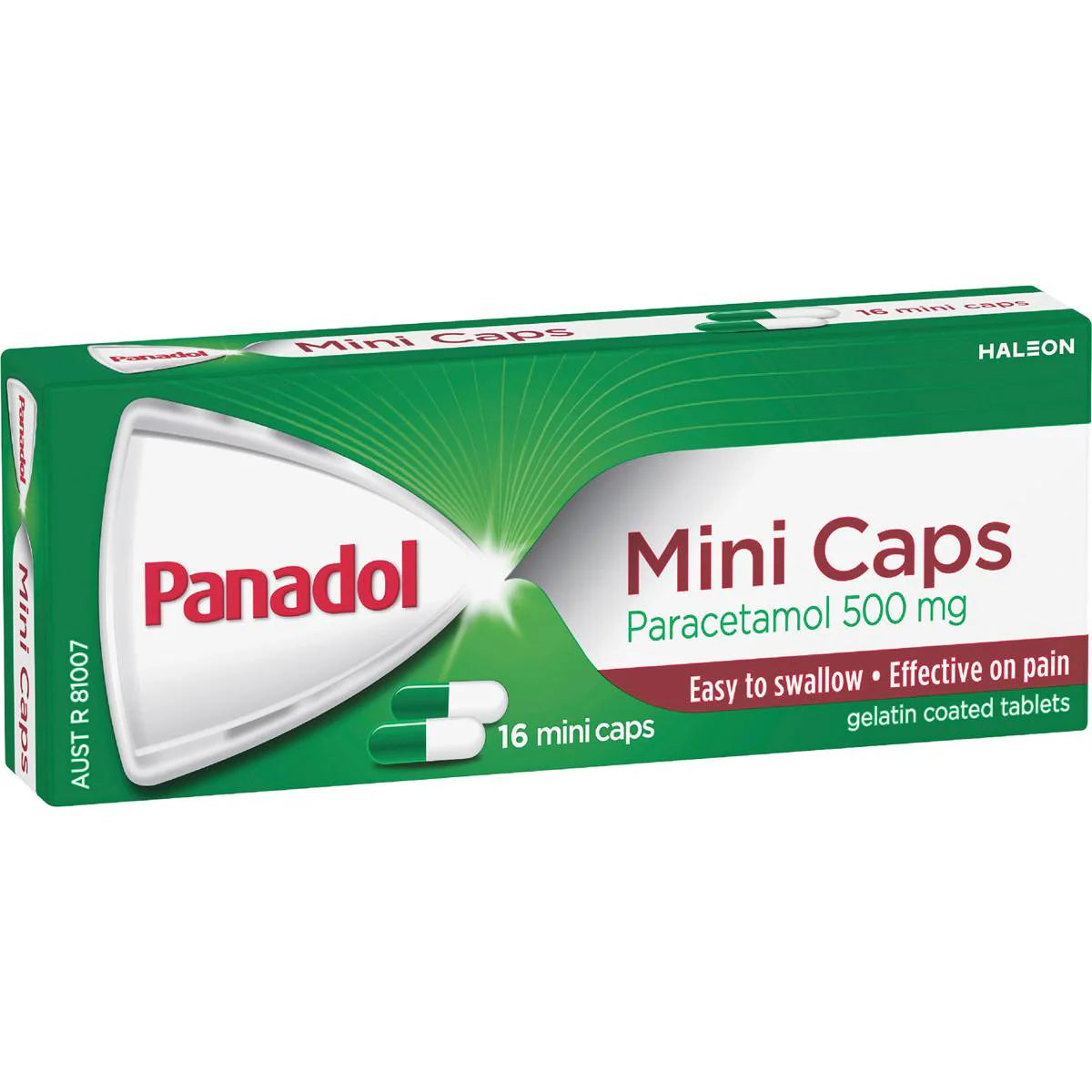 Mini Caps For Pain Relief Paracetamol 500mg | 16 Pack | Panadol | YG-111937-MC-977994