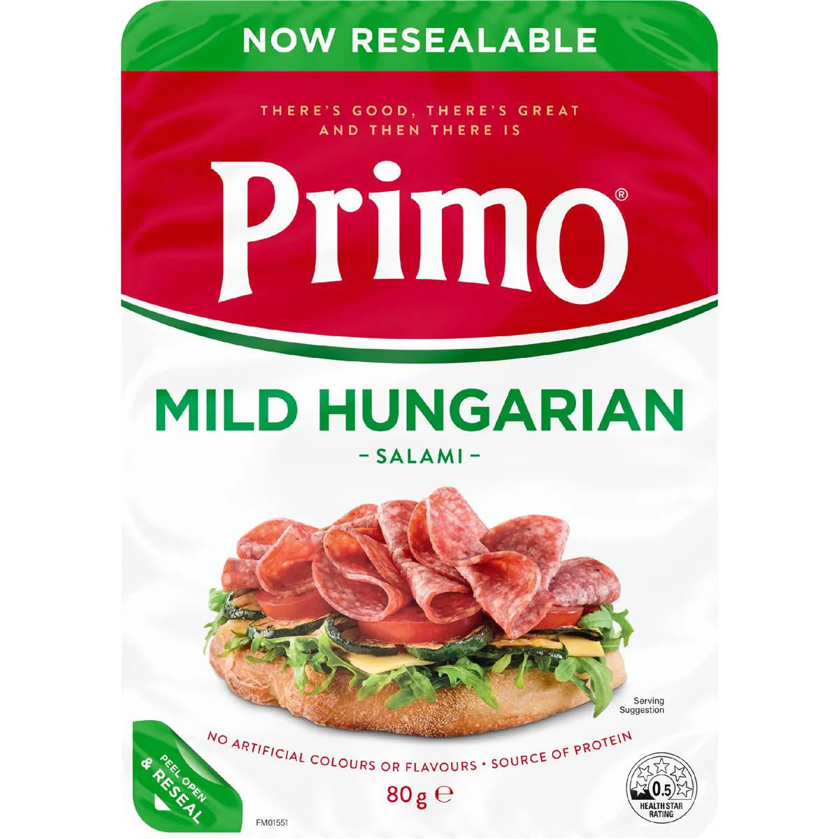 Mild Hungarian Sliced Salami Mild | 80g | Primo | YG-113119-MC-980826