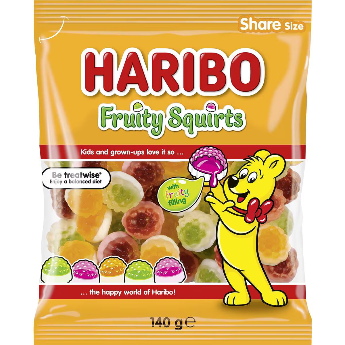 Fruity Squirts | 140g | Haribo | YG-111674-MC-977074