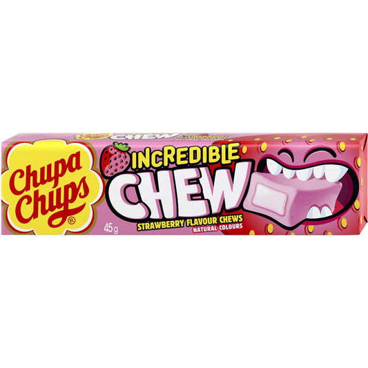 Incredible Chews Strawberry Flavour | 45g | Chupa Chups | YG-112560-MC-976898