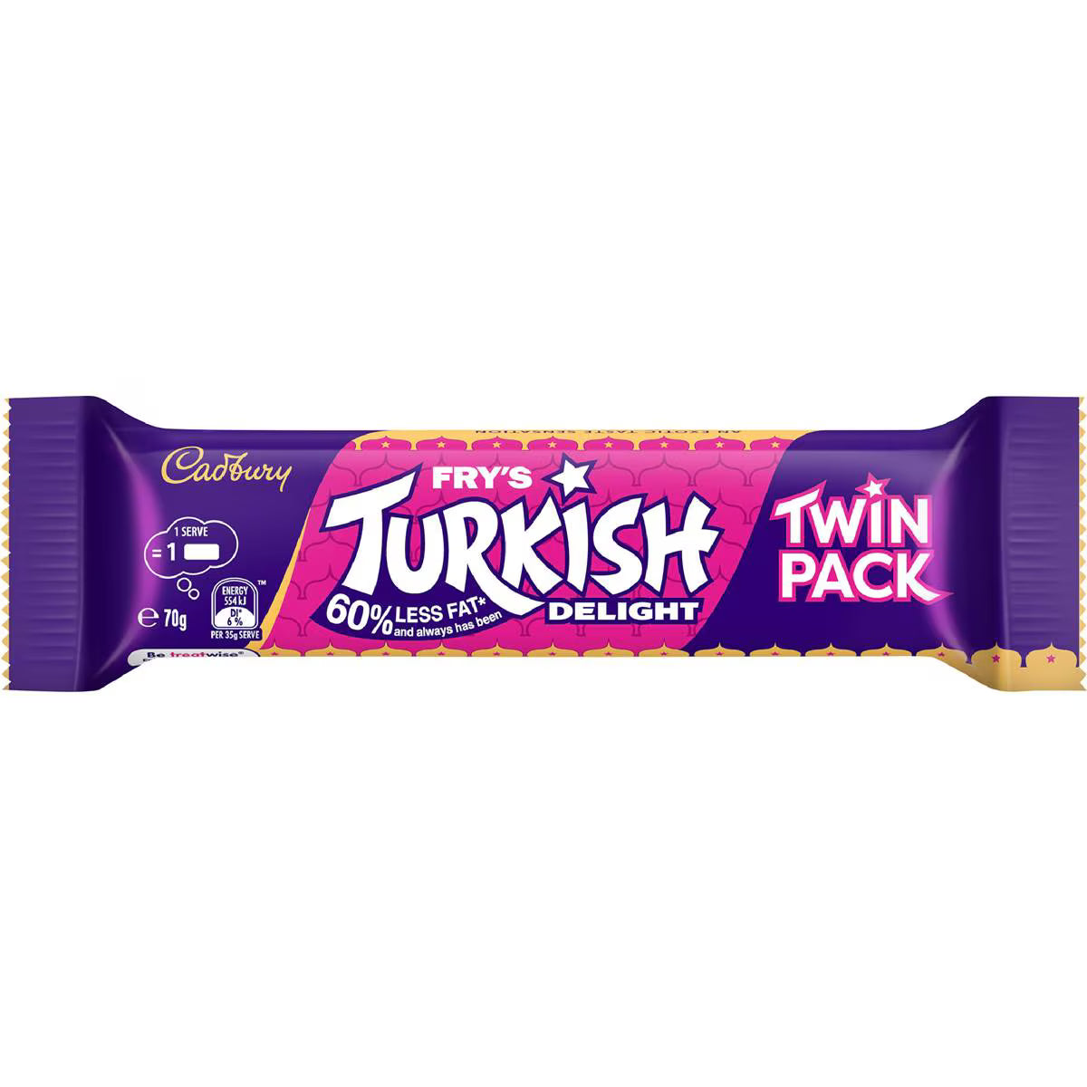 Fry's Turkish Delight Twin Pack Milk Chocolate Bar | 70g | Cadbury | YG-111817-MC-977638