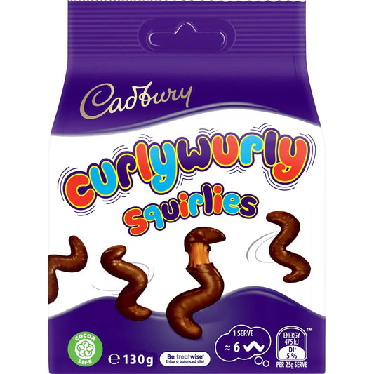 Curlywurly Squirlies Chocolate Snack & Share Bag | 130g | Cadbury | YG-111791-MC-977565