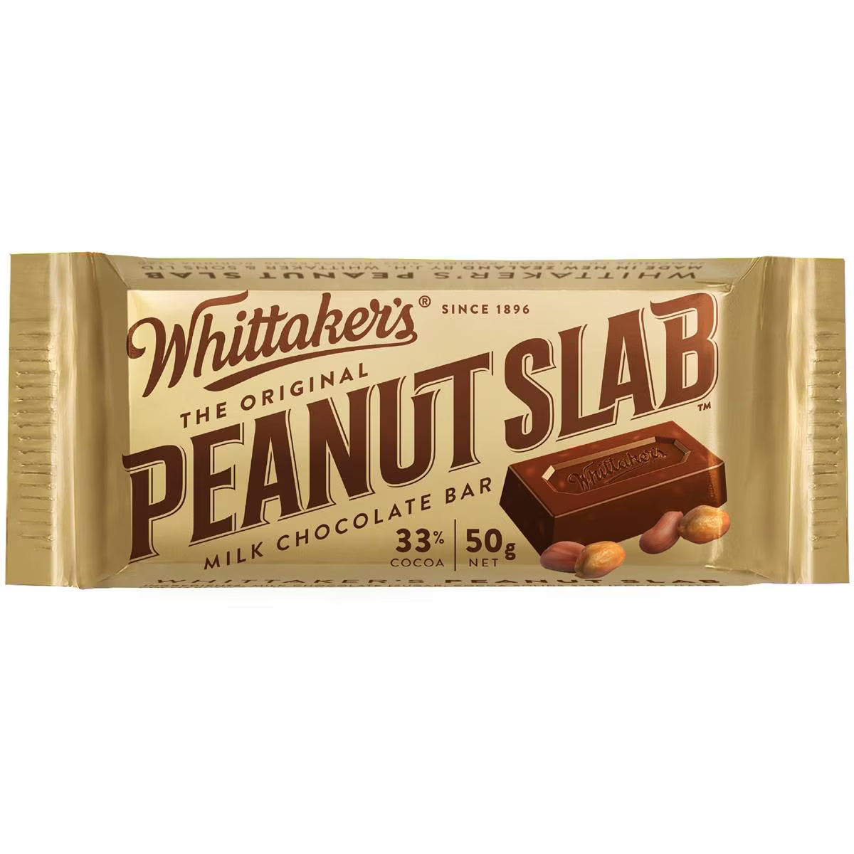 Peanut Slab Milk Chocolate | 50g | Whittaker's | YG-112713-MC-977688