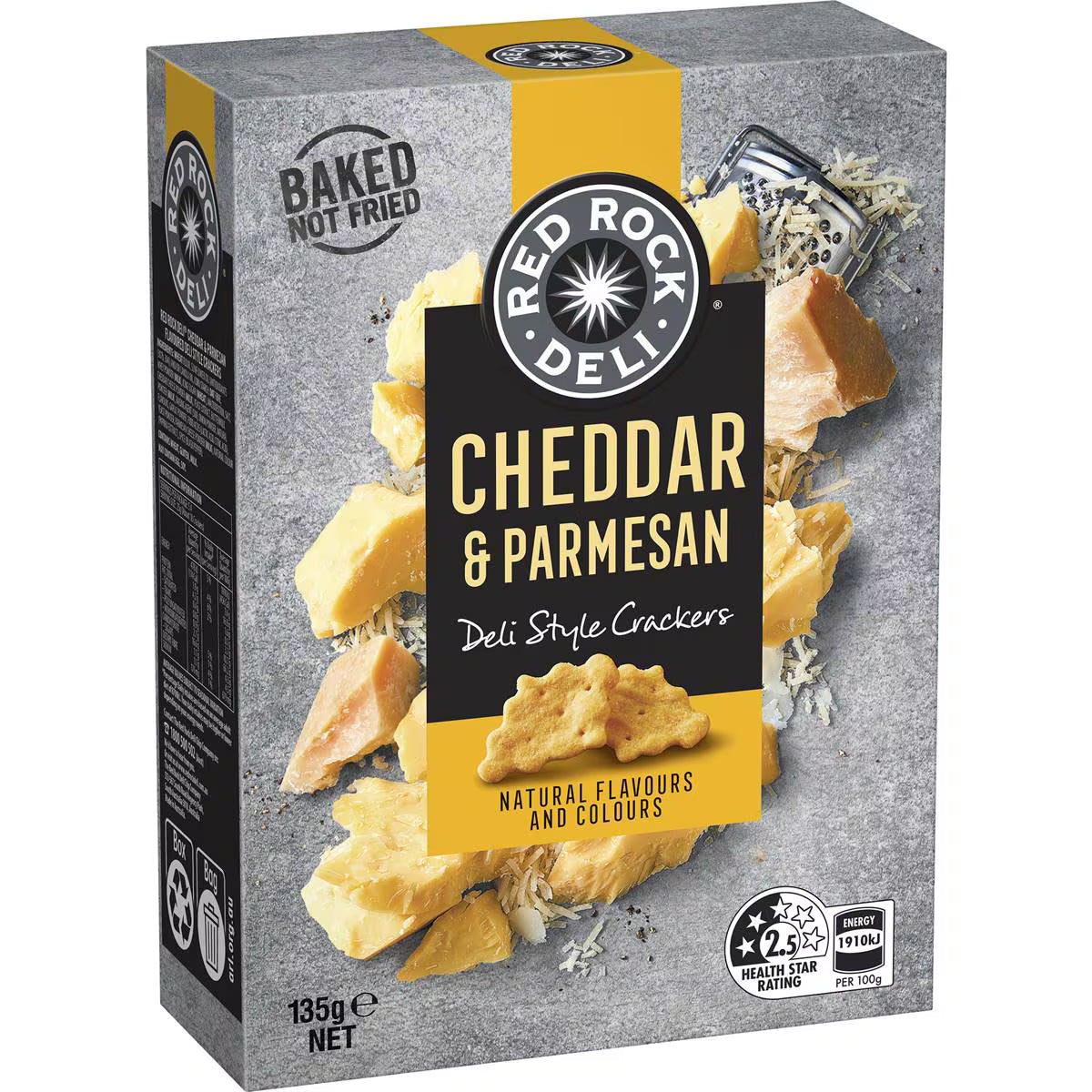 Style Crackers Cheddar & Parmesan | 135g | Red Rock Deli | YG-112621-MC-977377