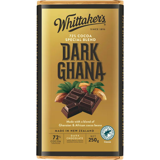 Block Dark Ghana Chocolate 72 | 250g | Whittaker's | YG-112649-MC-977508