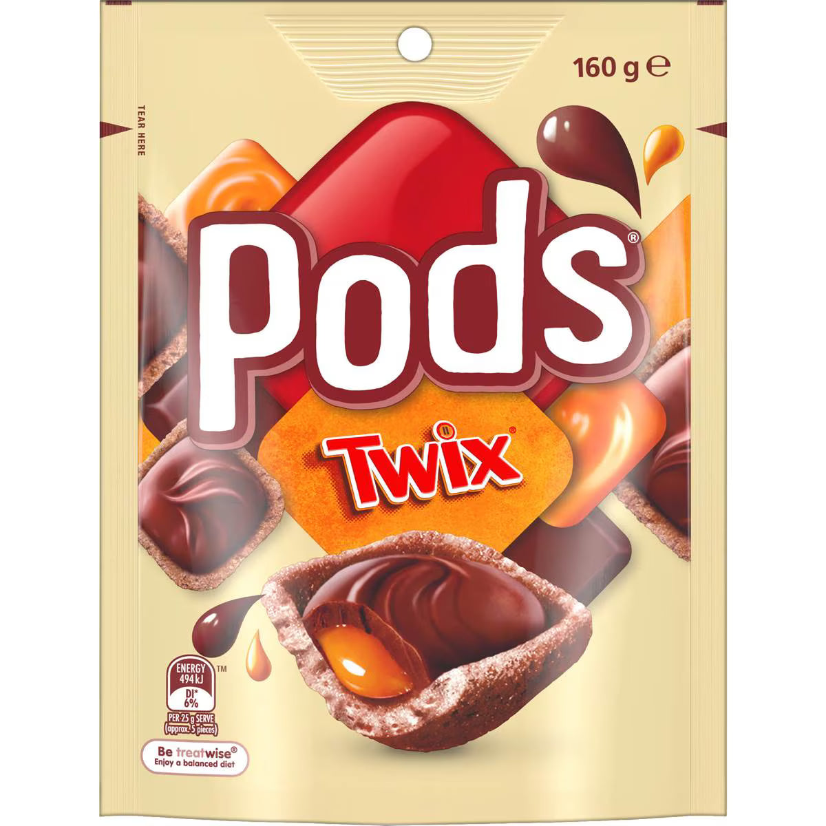 Twix Chocolate Snack & Share Bag | 160g | Pods | YG-111765-MC-977485