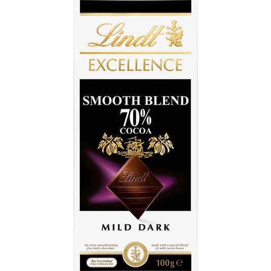 Excellence Dark Chocolate 70 Smooth Blend Cocoa Block | 100g | Lindt | YG-007590-WW-159834