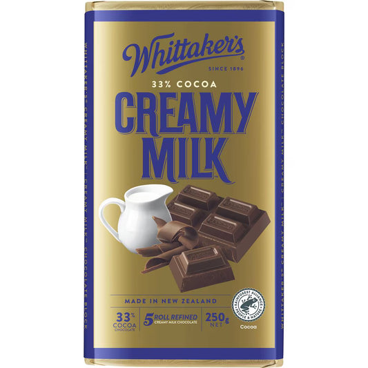 Block Creamy Milk 33 Cocoa | 250g | Whittaker's | YG-111768-MC-977507