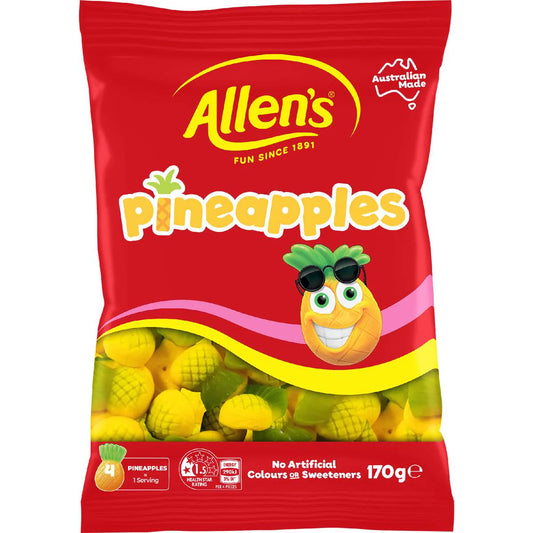 Pineapples Jelly Lollies Bag | 170g | Allen's | YG-111644-MC-976954