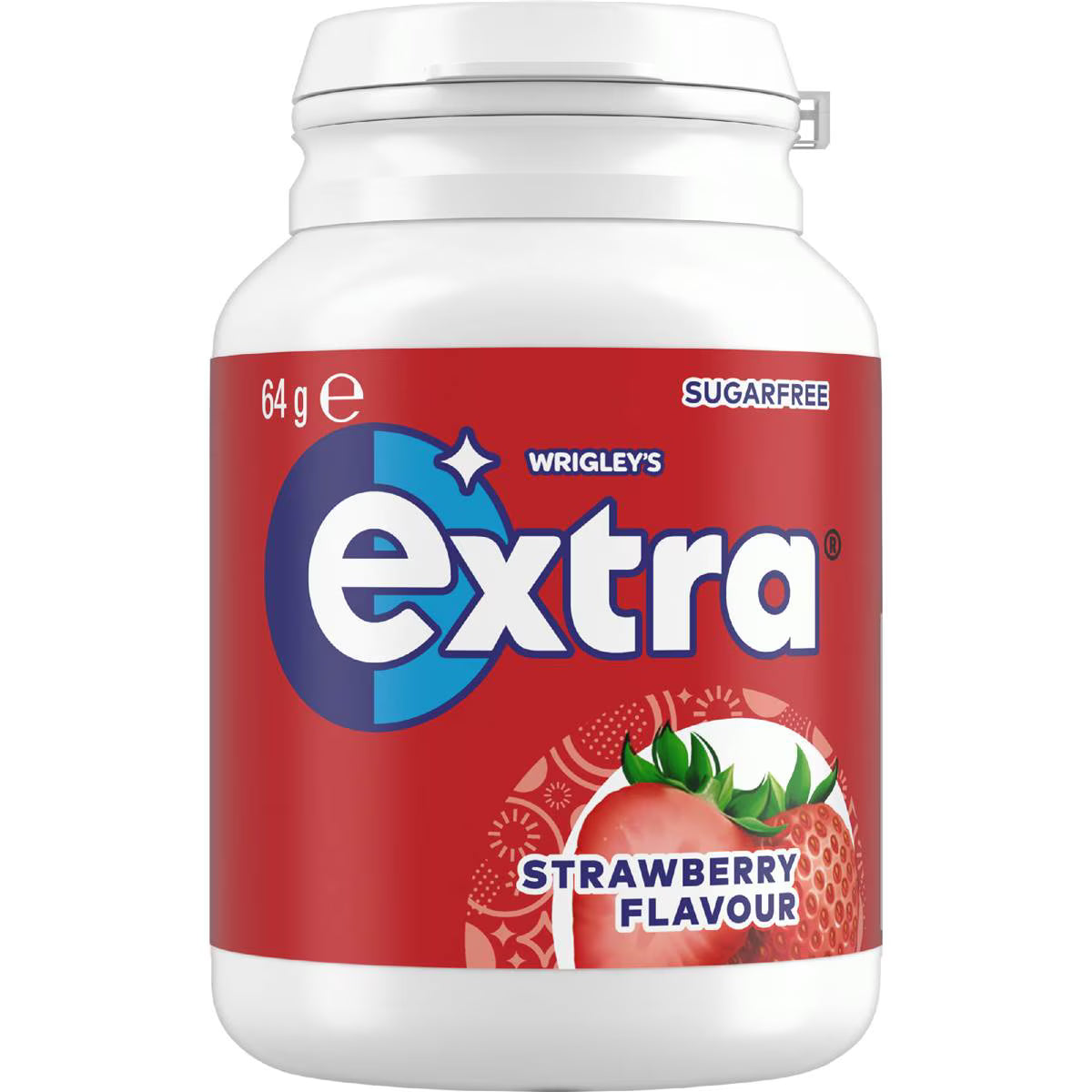 Strawberry Sugar Free Chewing Gum Bottle | 64g | Extra | YG-111619-MC-976837