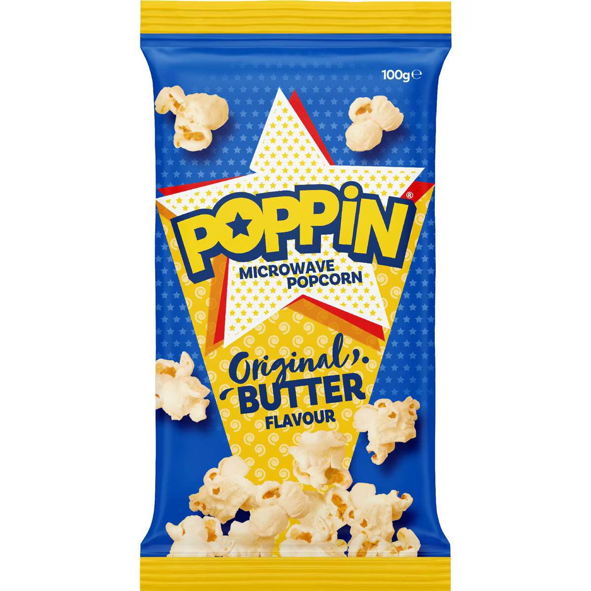 Microwave Popcorn Butter Flavour | 100g | Poppin | YG-111574-MC-976660