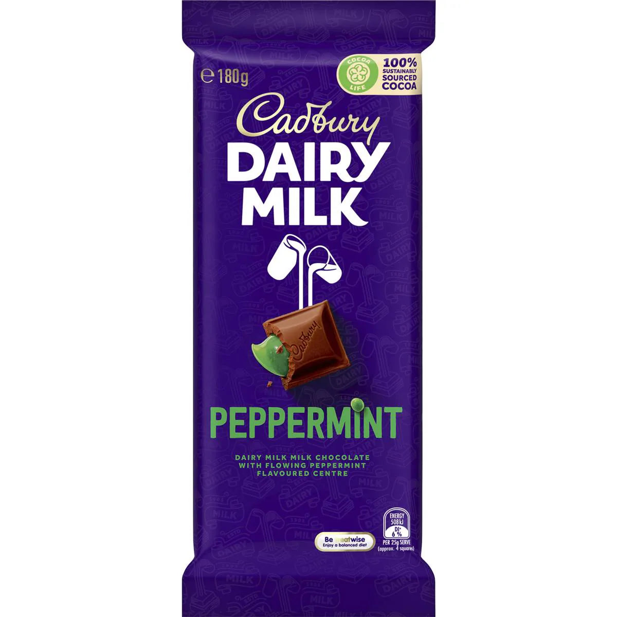 Dairy Milk Peppermint Chocolate Block | 180g | Cadbury | YG-112659-MC-977534