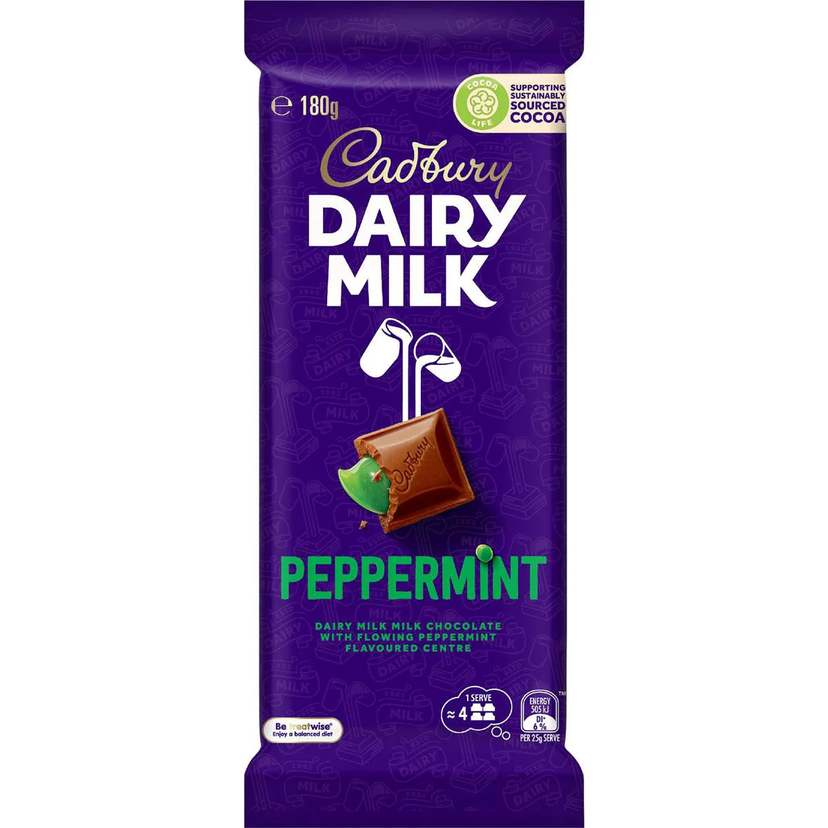 Dairy Milk Peppermint Chocolate Block | 180g | Cadbury | YG-112659-MC-977534