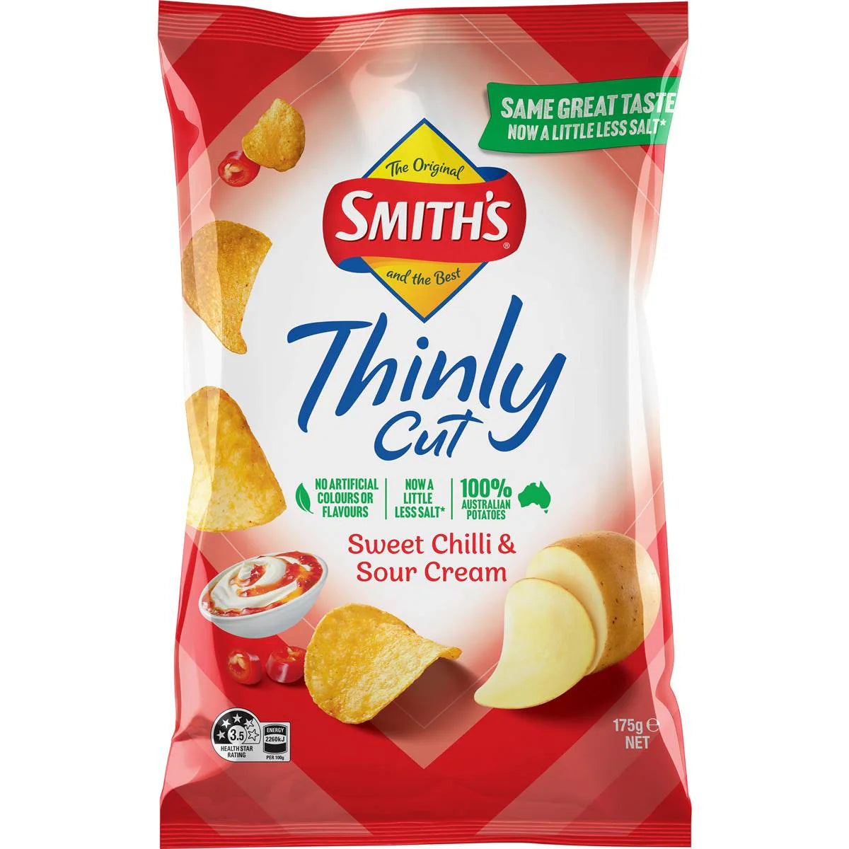 Thinly Cut Potato Chips Share Pack Sweet Chilli & Sour Cream | 175g | Smith's | YG-111600-MC-976787