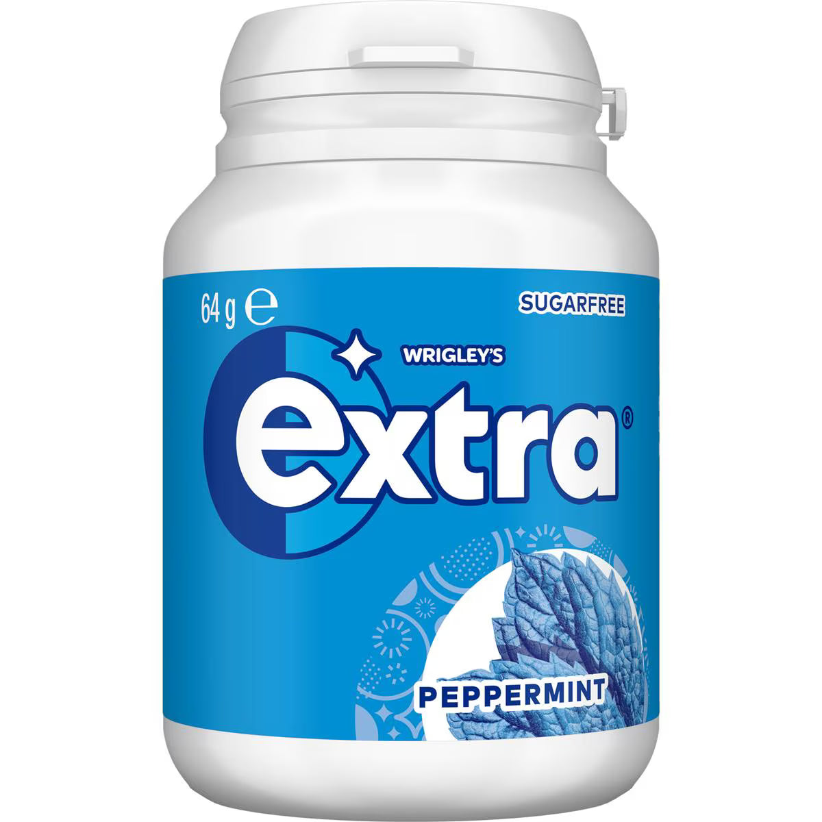 Peppermint Sugar Free Chewing Gum Bottle | 64g | Extra | YG-111621-MC-976845