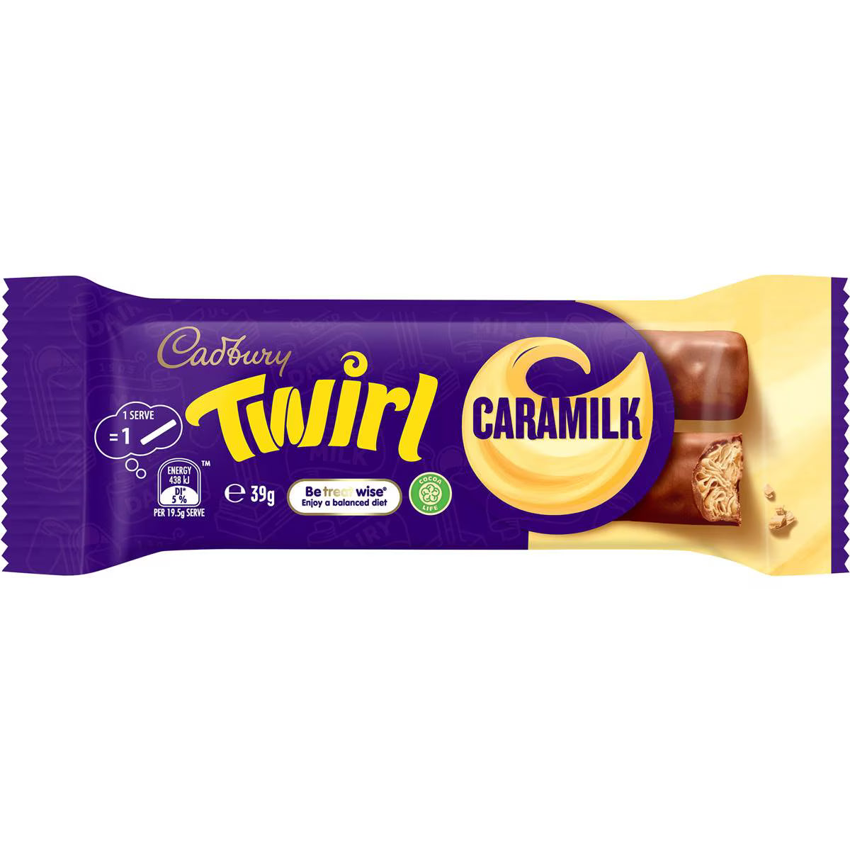 Twirl Caramilk Milk Chocolate Bar | 39g | Cadbury | YG-111814-MC-977625
