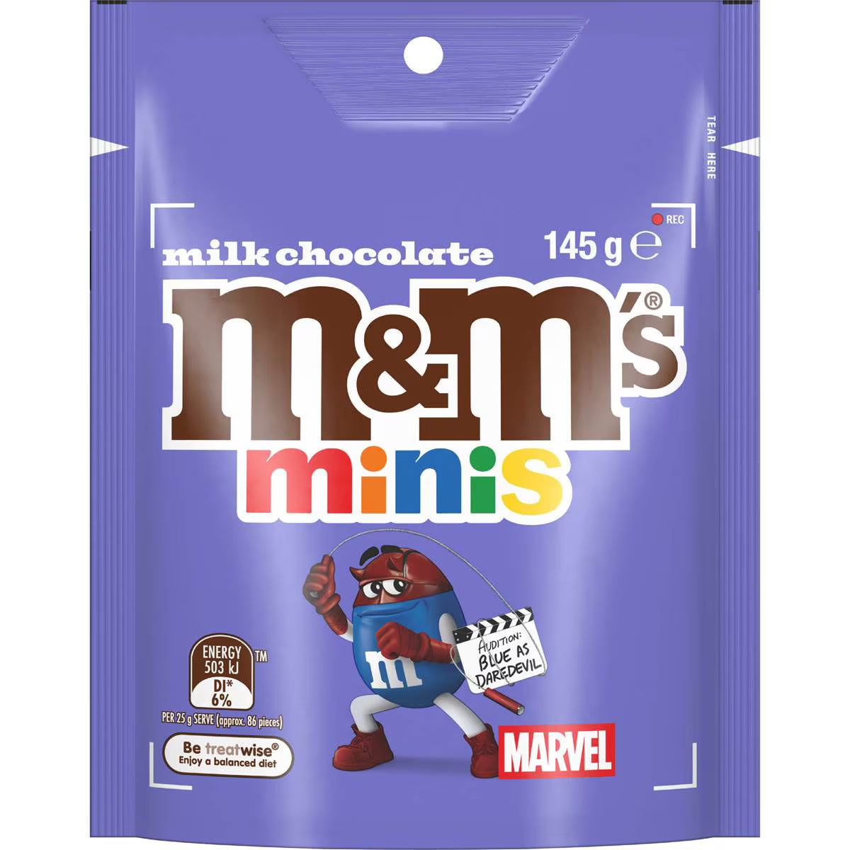 Minis Milk Chocolate Snack & Share Bag | 145g | M&M's | YG-112646-MC-977482