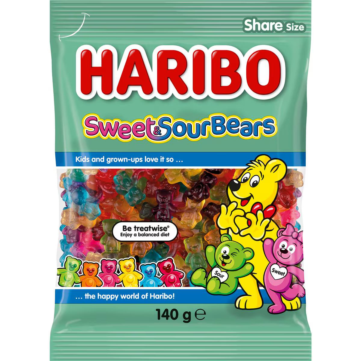 Sweet & Sour Bears | 140g | Haribo | YG-112596-MC-977073
