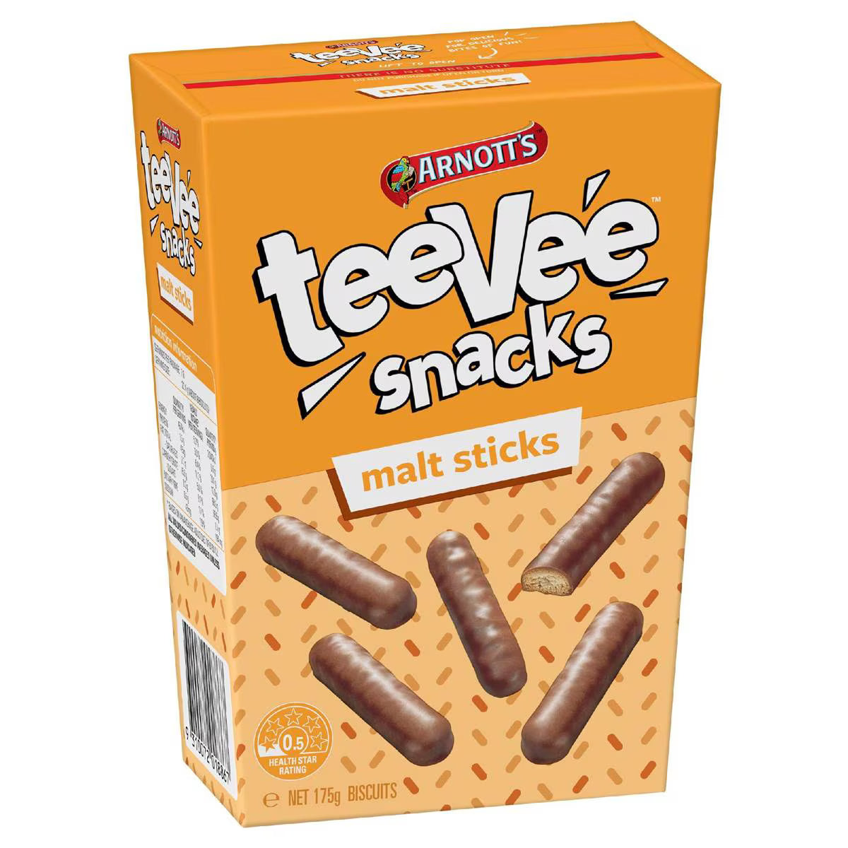 Tee Vee Snacks Malt Sticks Chocolate Biscuits | 175g | Arnott's | YG-112637-MC-977456