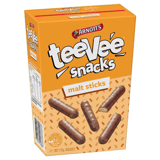 Tee Vee Snacks Malt Sticks Chocolate Biscuits | 175g | Arnott's | YG-112637-MC-977456